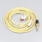 LN007294 8 Core ручная работа цвет серебристый, Золотой покрытием плетеный кабель для наушников для Sony XBA-H2 XBA-H3 XBA-Z5 xba-A3 xba-A2