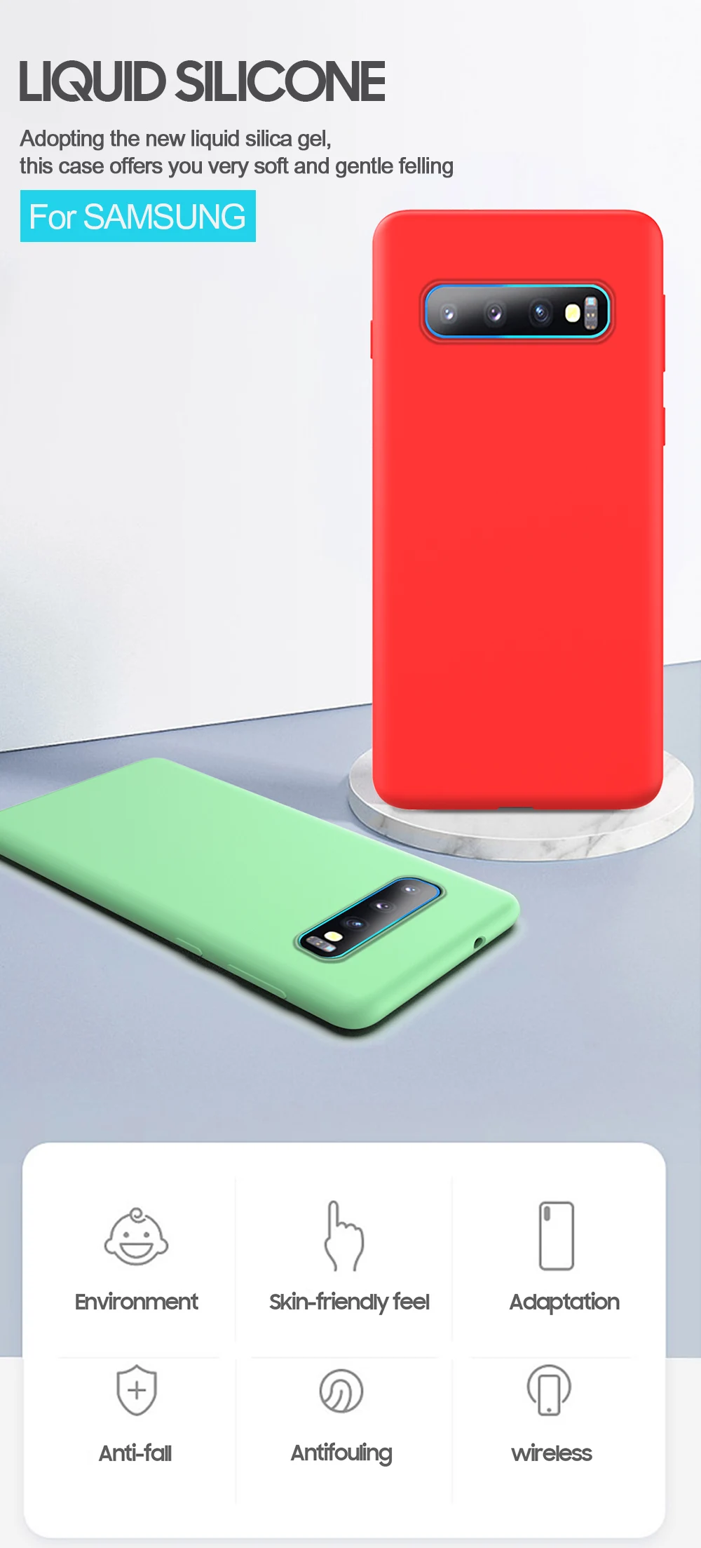 Ультратонкий силиконовый чехол для SAMSUNG Galaxy S10 S9 S8 S11 Plus S10e S11e Note 8 9 10 5G чехол
