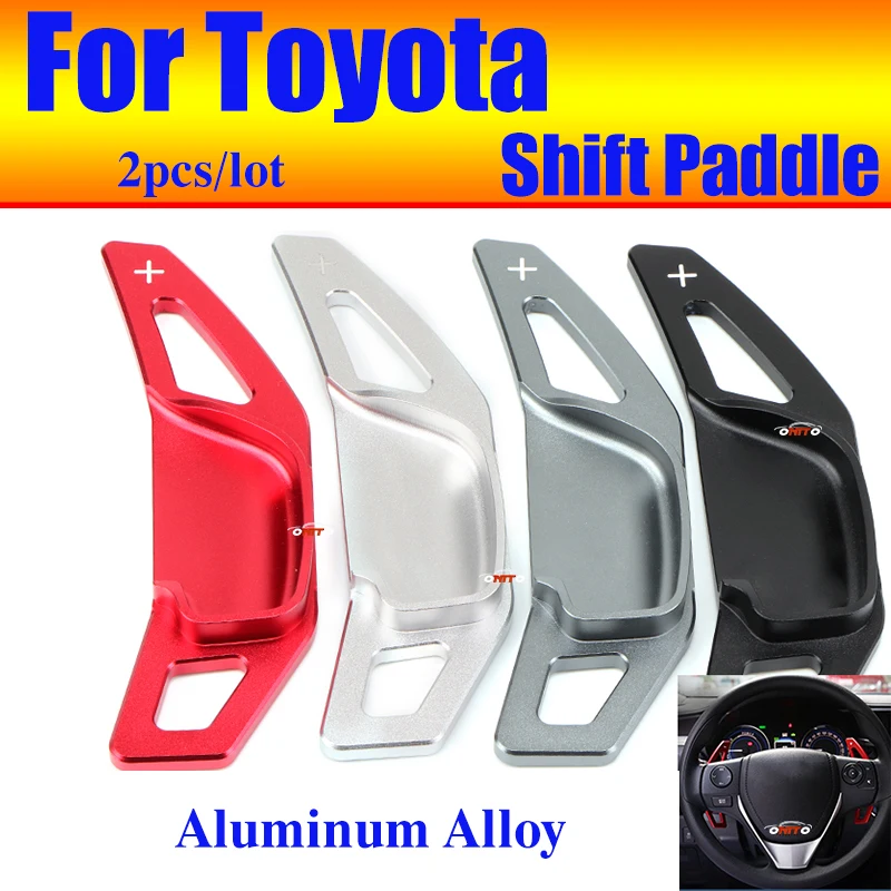 

2pcs/set Car Steering Wheel Shift Paddle Aluminum alloy Extension Shifter Fit for REIZ LEVIN CAMRY COROLLA ZELAS