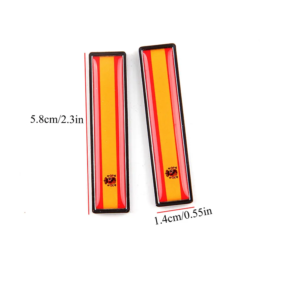 1 Pair 3D Car Metal Sticker Aluminum Spain National Flag Body Trunk Logo Auto Motorcycle Personality Decoration Car|Наклейки на