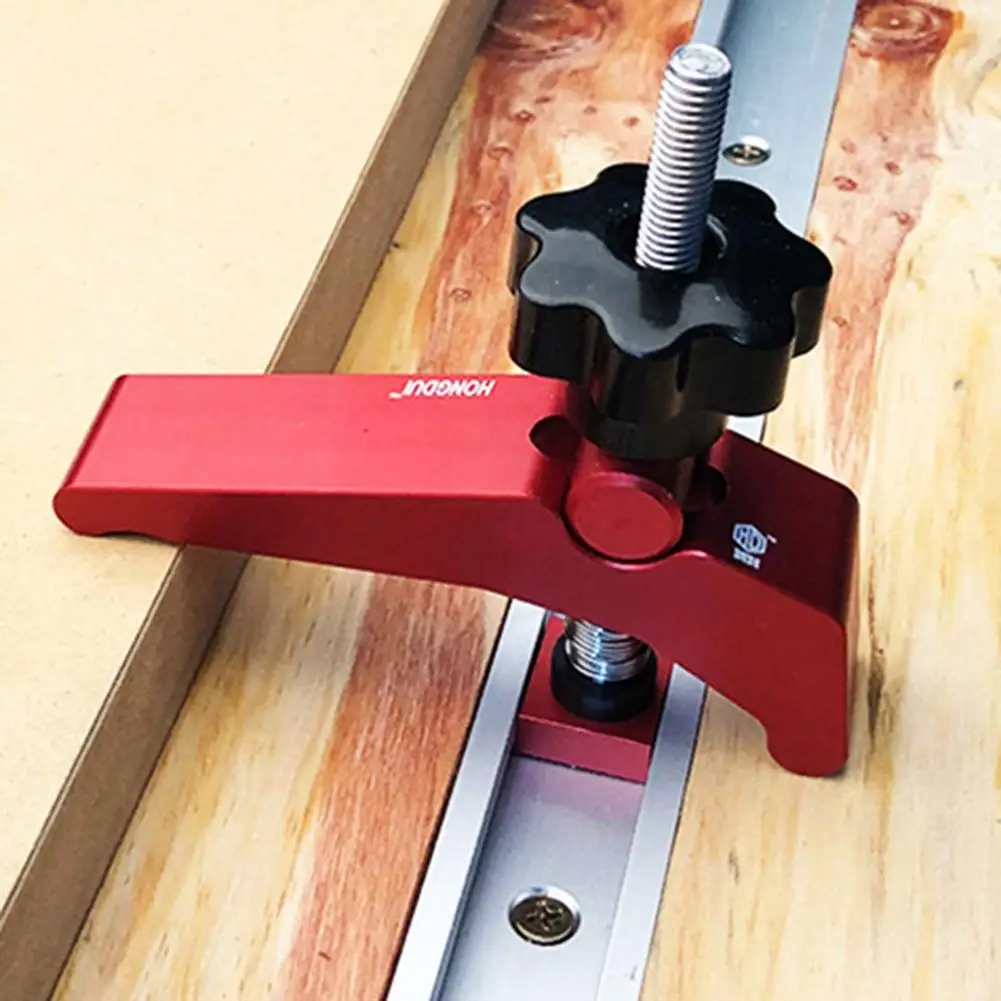 

Pure Aluminum Alloy Adjustable Woodworking Clamps Universal Platen Miter Track Clamping Blocks For T-slot Working Table