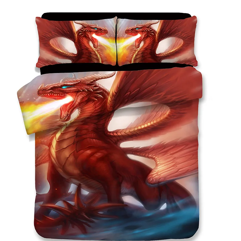 

3D dinosaur bedding set Duvet Covers Pillowcases dragon comforter bedding sets Jurassic World bedclothes bed linen Lost World