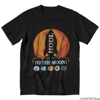 hodl to the moon t shirts short sleeved tshirts classic casual bitcoin crypto tee tops loose fit clothing unisex tee