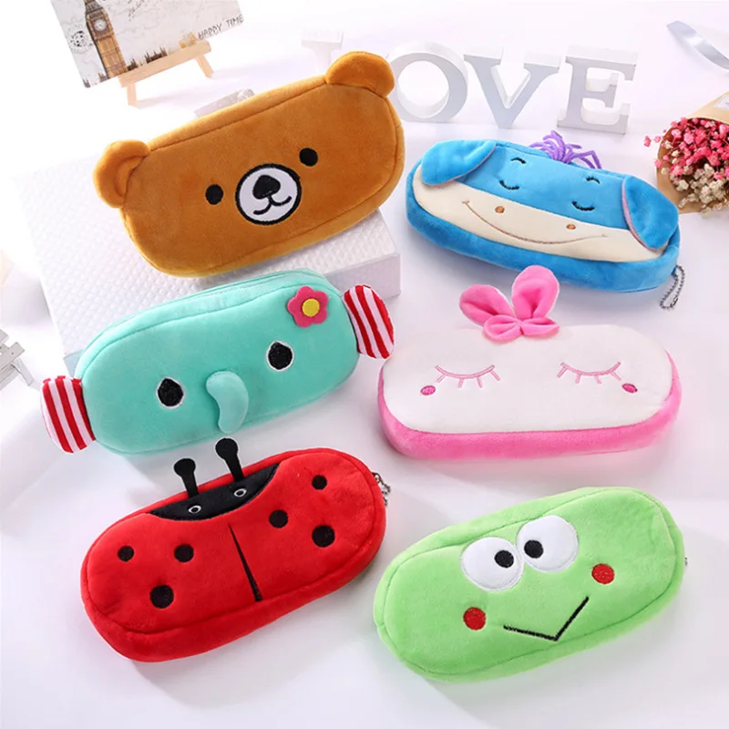 

Pencil Case for Girls Boys Plush Pencil Box School Cute Large Capacity Pencilcase Stationery School Supplies