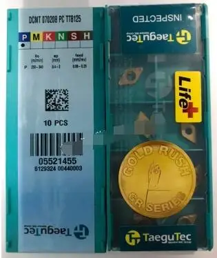 

10 шт./лот фреза TT8125 с ЧПУ, карбидная вставка, токарный инструмент, режущая вставка Taegutec, фреза TT8125