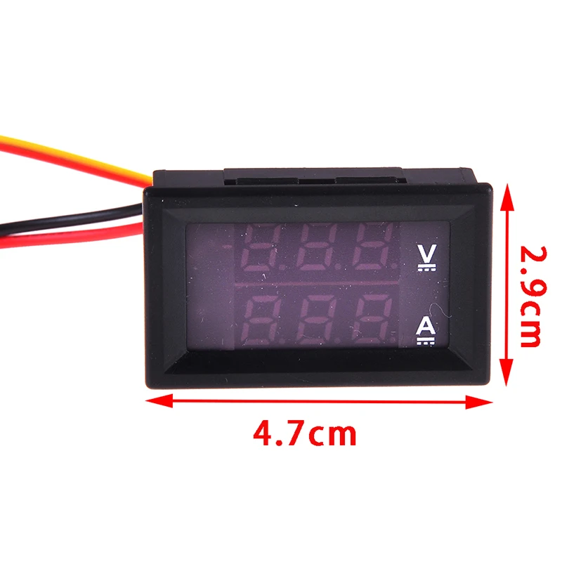 

New SALE Digital Red LED Voltage Meter DC100V 10A Voltmeter Ammeter Blue+Red LED Amp Dual