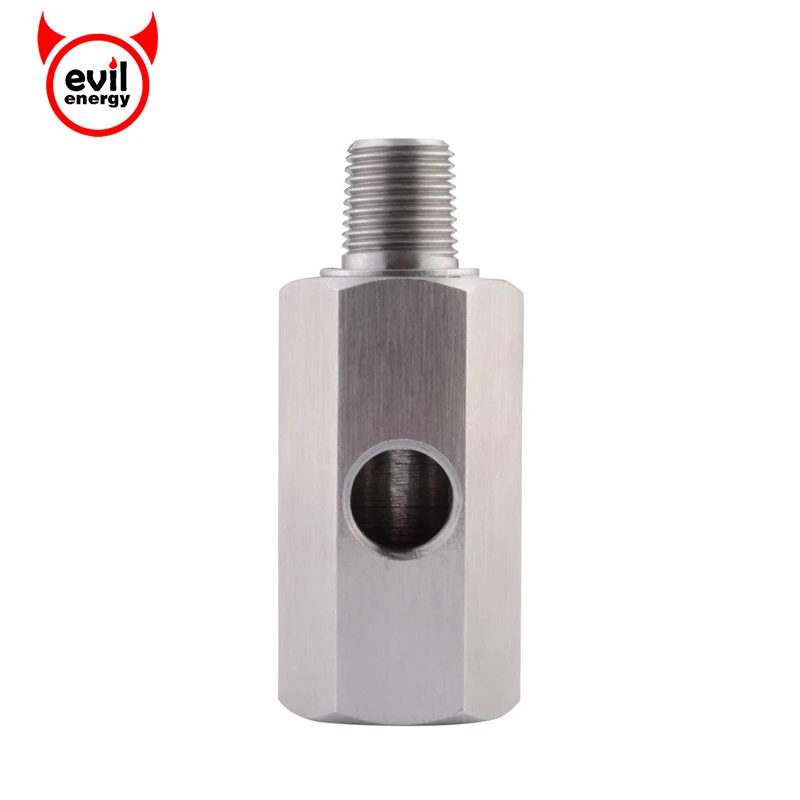 

evil energy Oil Pressure Sensor Tee To NPT Adapter Metric Adapter Turbo Supply Feed Line Gauge 1/8" NPT Female To 1/8"NPT