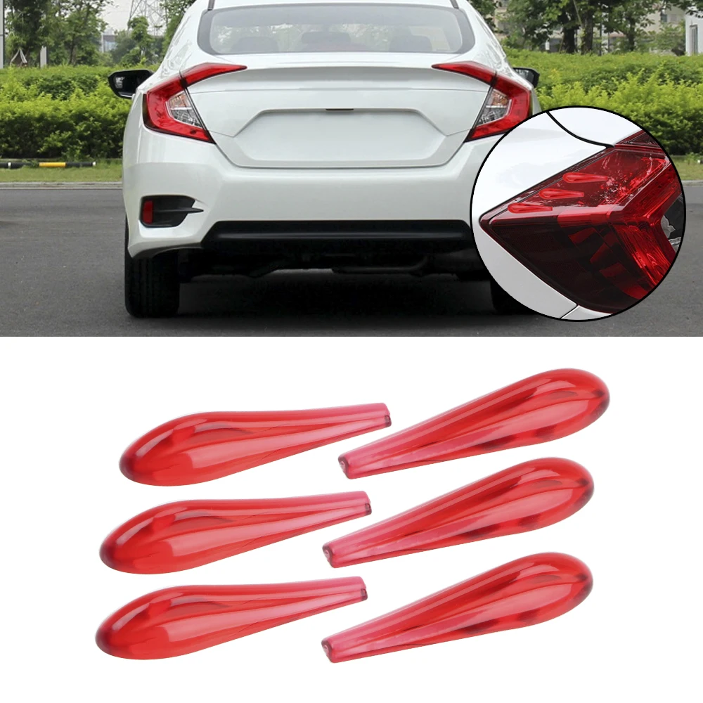 

6 шт./компл. Универсальный машинный спойлер задний бампер полоска Наклейка против столкновений для хвостовой части автомобиля светильник с...