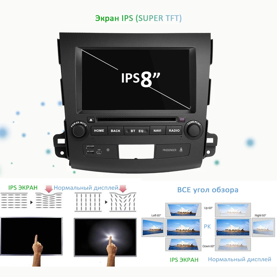 " ips экран DSP Android 9,0 4 Гб ram 64 Гб rom автомобильный dvd-плеер для Mitsubishi Outlander gps стерео радио приемник навигация ПК