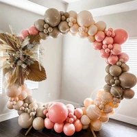 127pcsset retro pink balloons coffee latex balloons garland arch kit wedding birthday party baby shower decoration helium