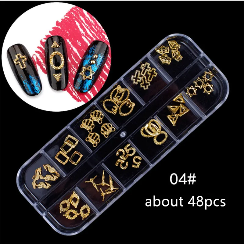 1 коробка DIY ногтей блестки полые сплав цветной жемчуг Глаза Лошади 3D Стразы