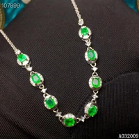 kjjeaxcmy fine jewelry 925 sterling silver inlaid natural emerald bracelet lovely girl hand bracelet support testing