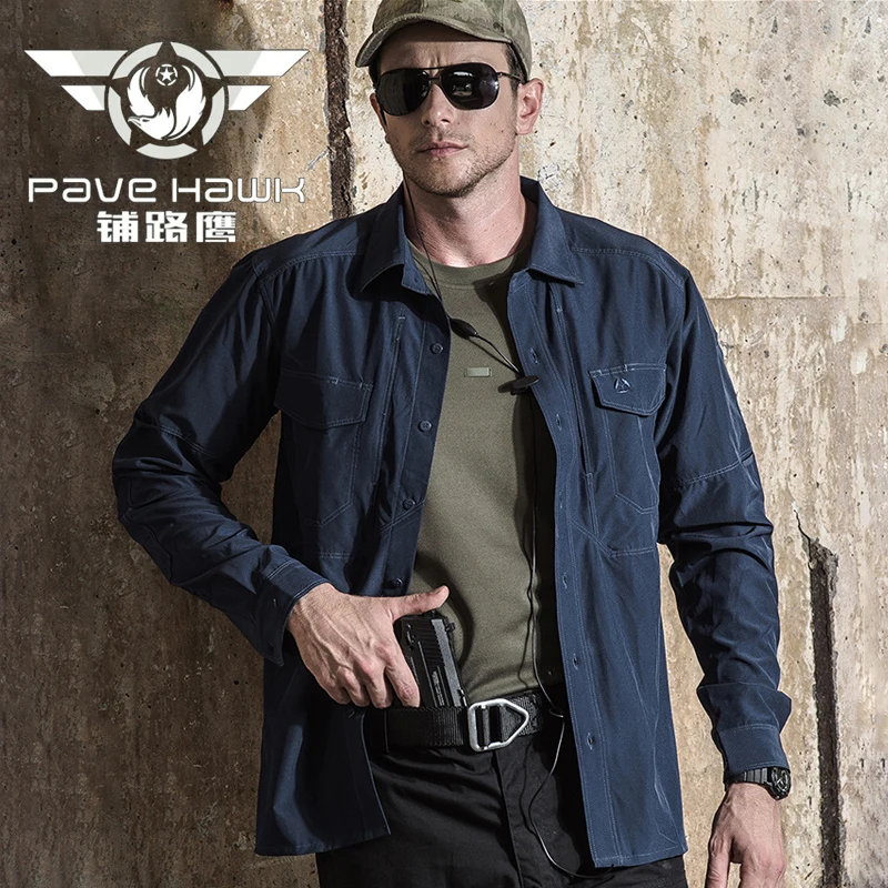 PAVEHAWK походные рубашки для мужчин тренажерный зал с длинным рукавом