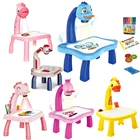 Детский светодиодный проектор, художественный стол для рисования, игрушки светильник кой, детская доска для рисования, обучающий инструмент для рисования, подарок на Рождество