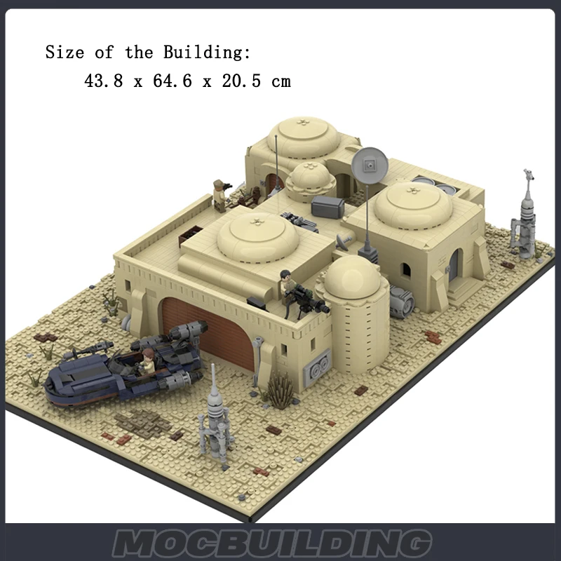 Конструктор MOC SW Tatooine МОС-эйсли Cantaina Star сборка фильмов модель Street View конструктор