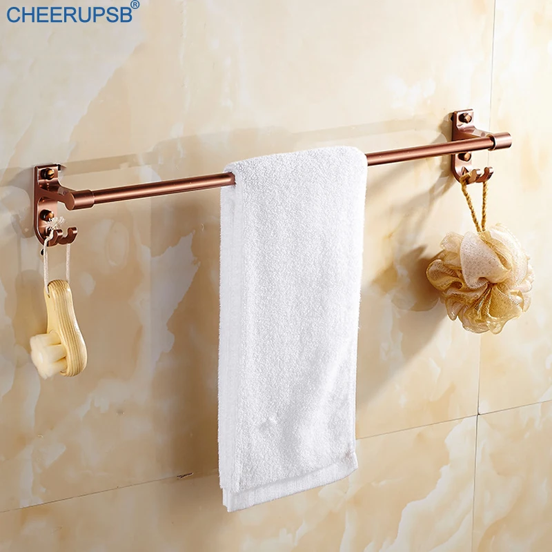 Ванная комната Ванна башня Держатель бар серебряного цвета розового золота