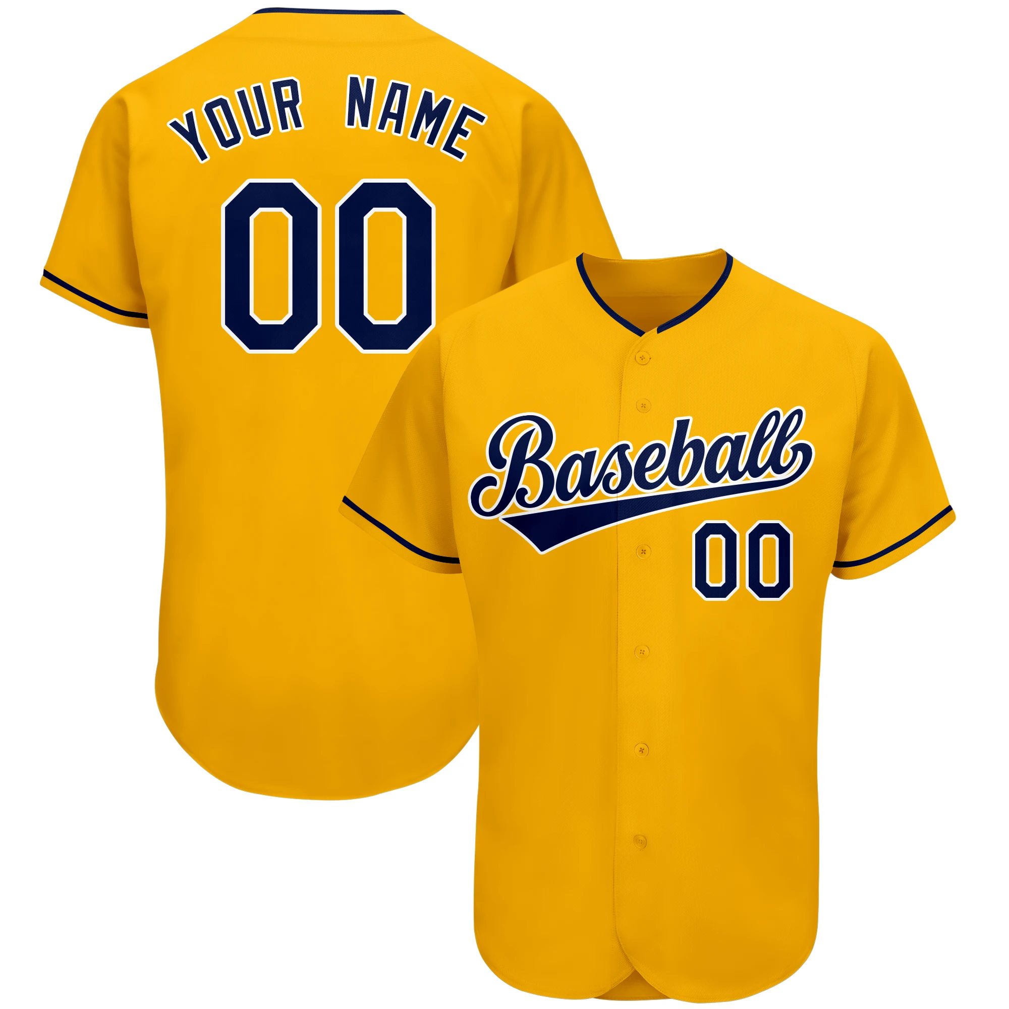 Wholesale Custom Baseball Jersey V-neck Button Cardigan Print Make Your Own Team Name Number Baseball Shirt for Men/Women/Youth