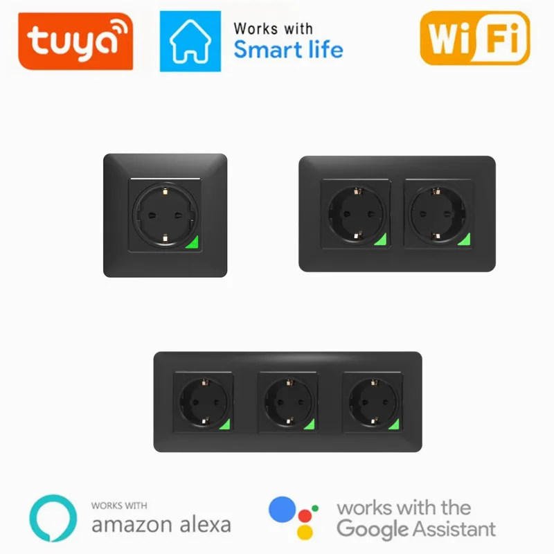 

Настенная смарт-розетка Tuya с Wi-Fi, 16 А, с таймером
