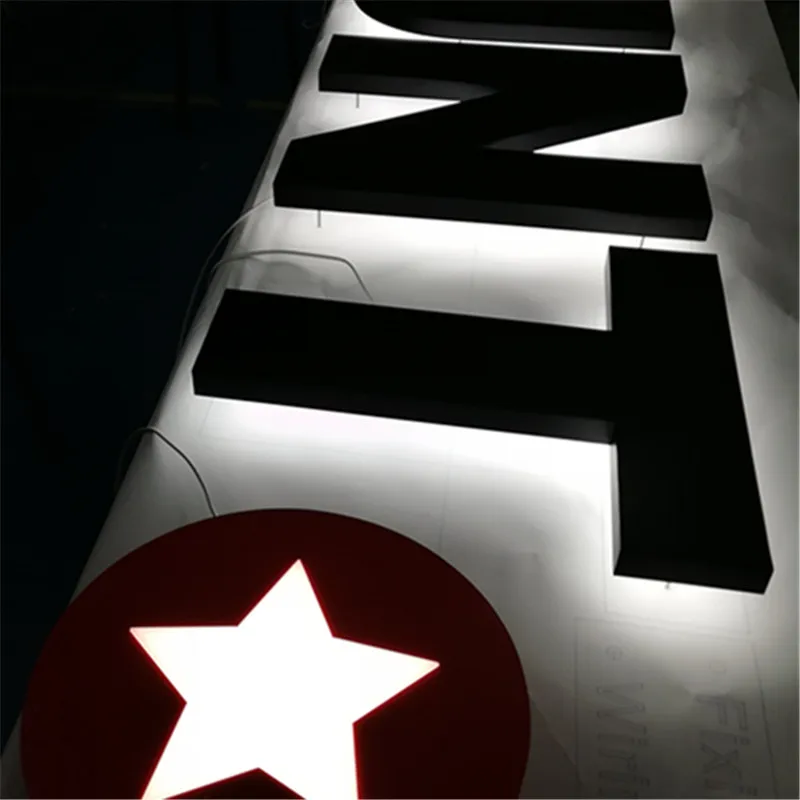 Окрашенная металлическая наружная подсветка Букв 3D из нержавеющей стали