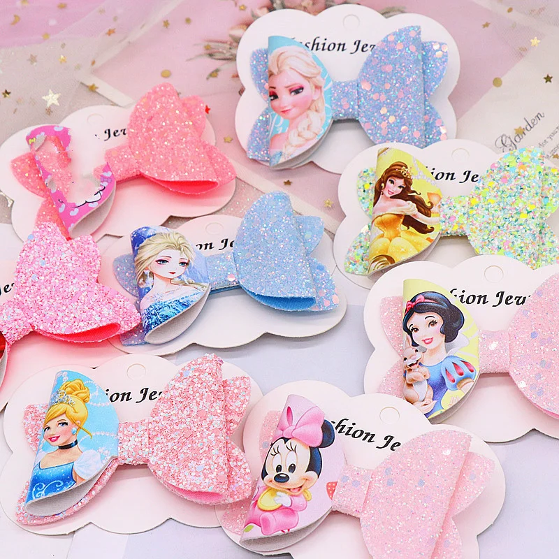 Дисней Принцесса заколка для волос бант головной убор Детская Шпилька девочек