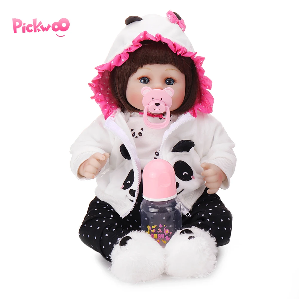 Pickwoo Bebes reborn 48 см куклы для маленьких девочек Мягкие силиконовые Boneca Reborn Brinquedos Bonecas детские подарки игрушки на кровать