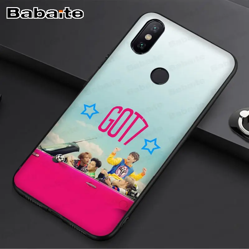 GOT7 JinYoung Jackson Mark черный мягкий силиконовый чехол для телефона из ТПУ redmi 5plus note7 5A 6pro