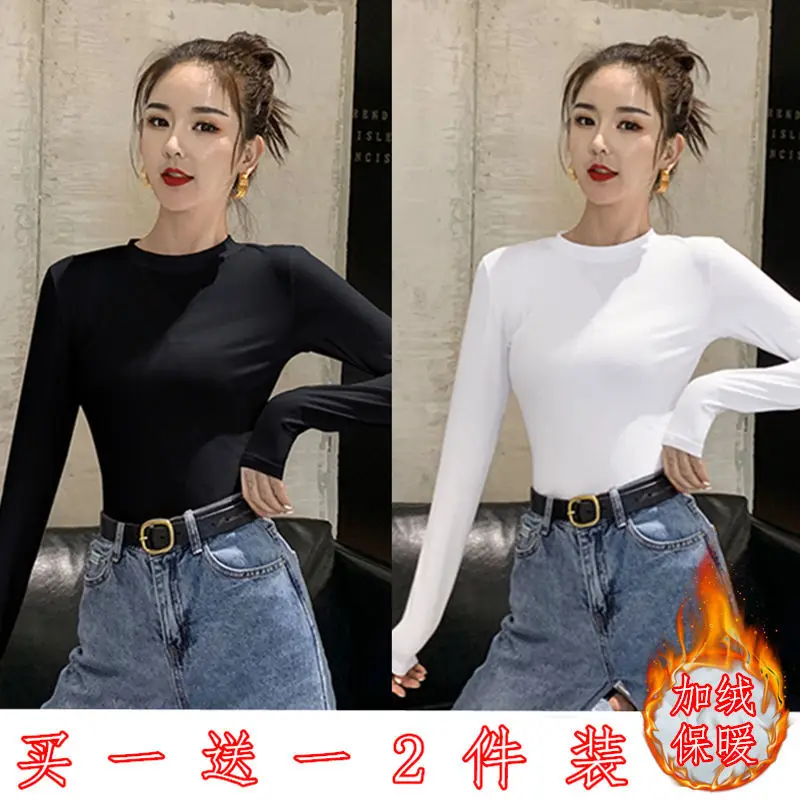 Женские футболки женские с высоким плотно облегающим шею воротником прилегающий