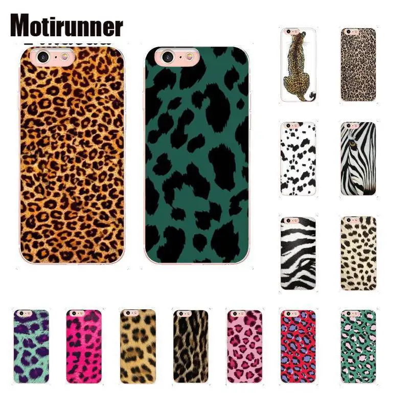 Чехол для телефона с рисунком жирафа леопарда тигра зебры IPhone 8 7 6 6S Plus 5 SE XR X XS MAX 10