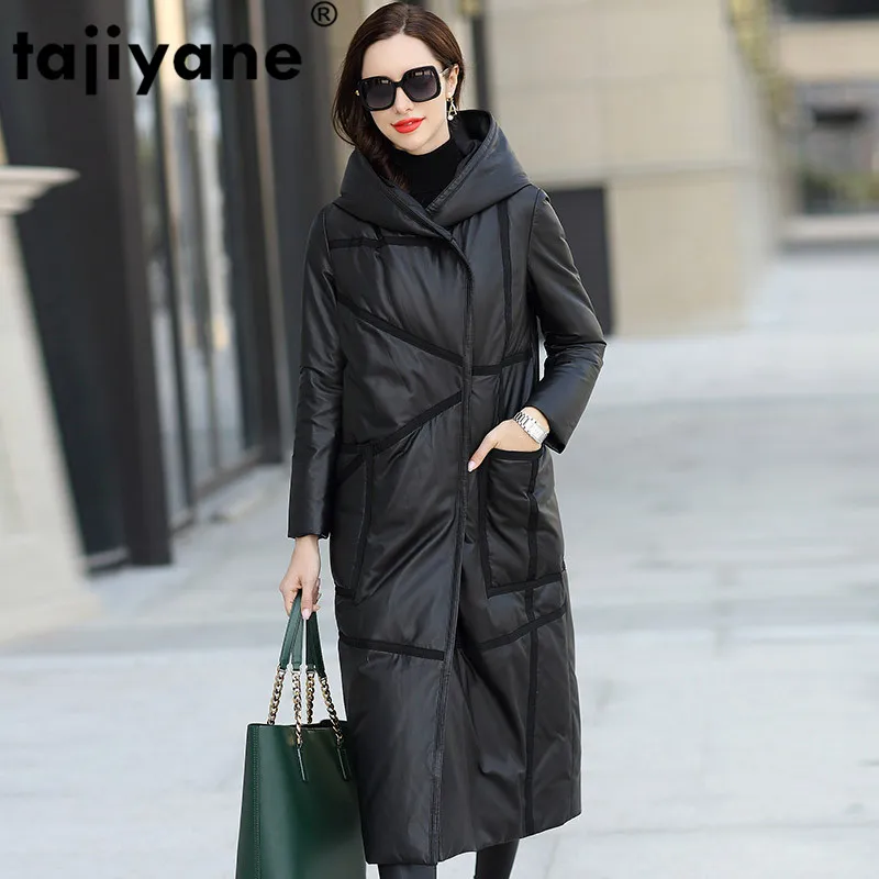 Женский пуховик из овчины зимняя куртка натуральной кожи в Корейском стиле