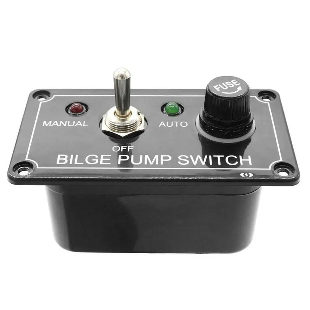 

12 В постоянного тока с плавким предохранителем переключатель насоса морской лодки с светодиодный ным индикатором-3-ходовая панель управлен...