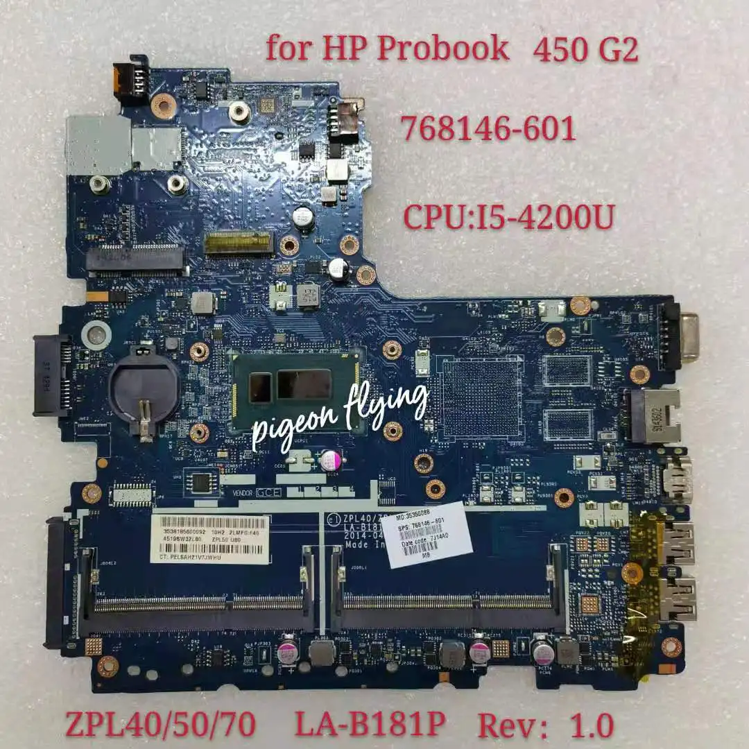 

Материнская плата для ноутбука HP Probook 768146 G2, 601-768146, 501, 450