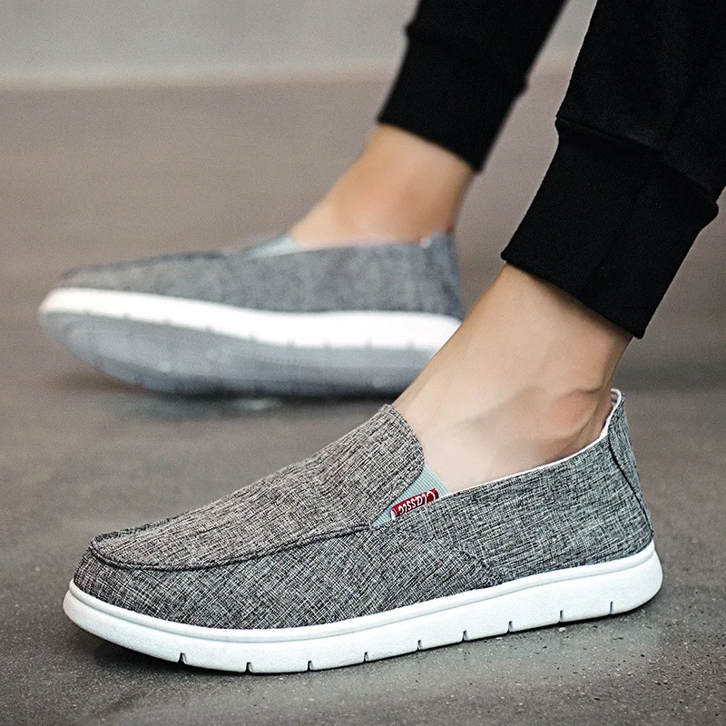 New Loafers Men Casual Shoes Sneakers star Summer Canvas White Anti-Slip Chaussure Homme Comfortable Man Flats | Обувь