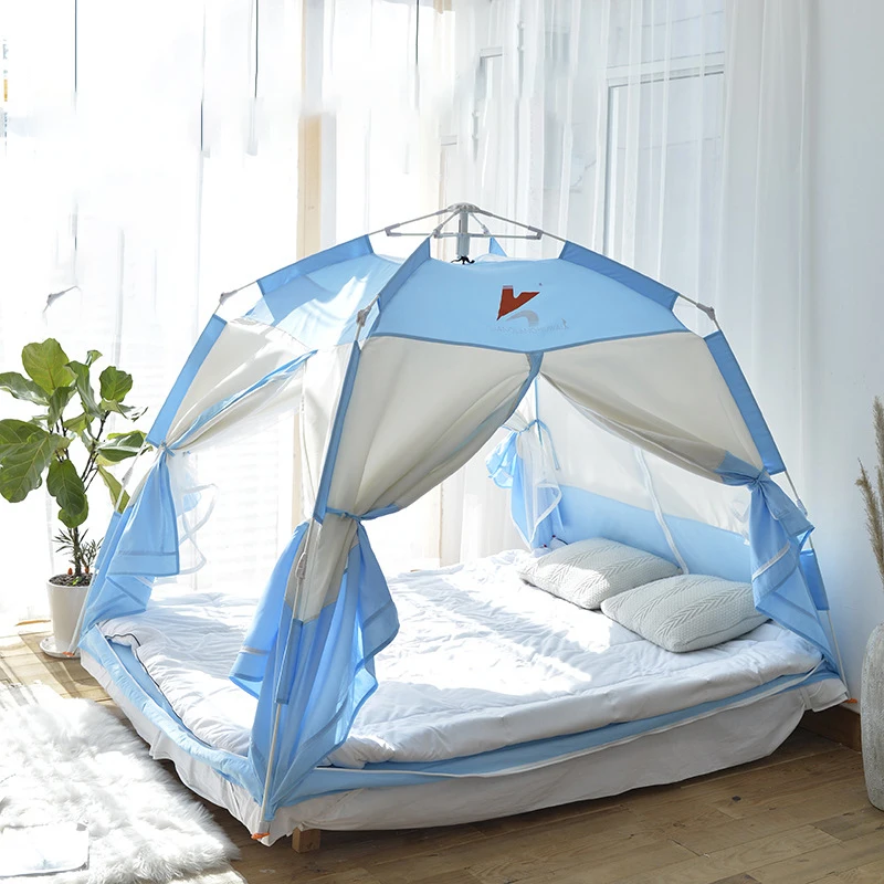 Automatic 3-4 Person Bed Tents Children Adults Indoor Warm Winter Household Thicken Cold-proof Tent Summer Anti-mosquito