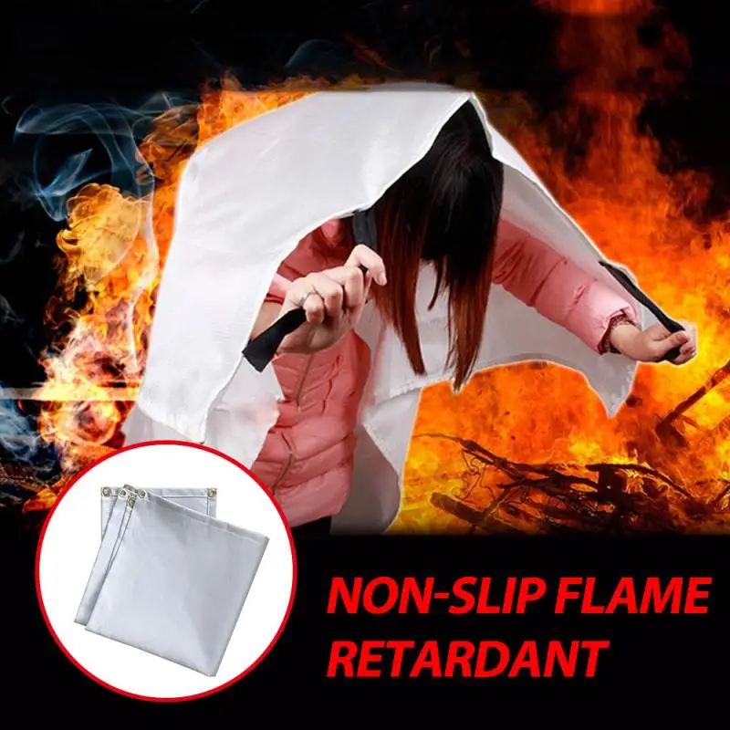 

Silicone Glass Fiber Camping Mat Emergency Fire Blanket Quick Release Camping Barbecue Protective Cloth Fireproof Mat