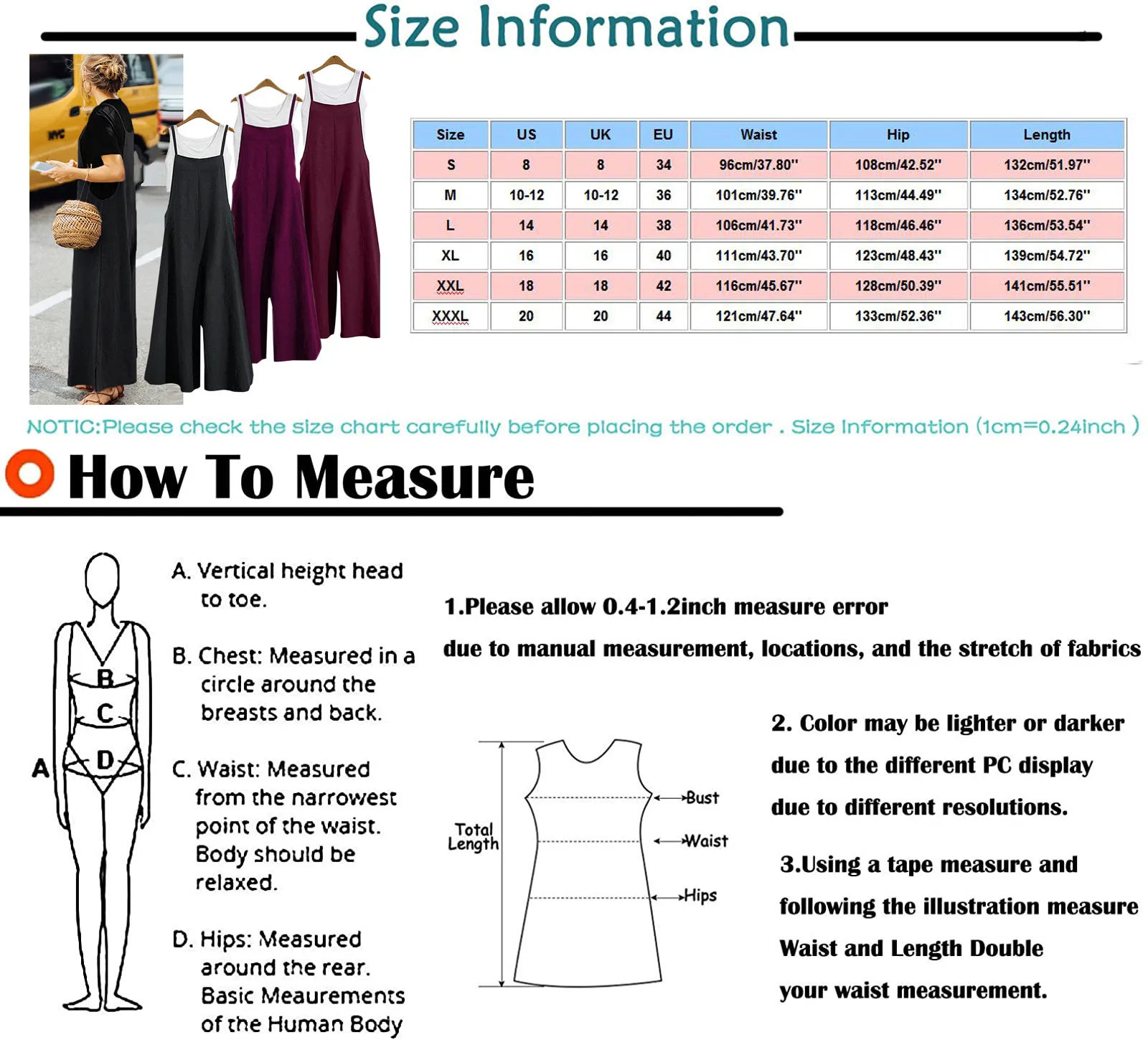 

Women's Oversize Bib Trousers Bib Pants Overalls Jumpsuit Romper Trousers Summer Sleeveless Office Playsuits Macacao Feminino