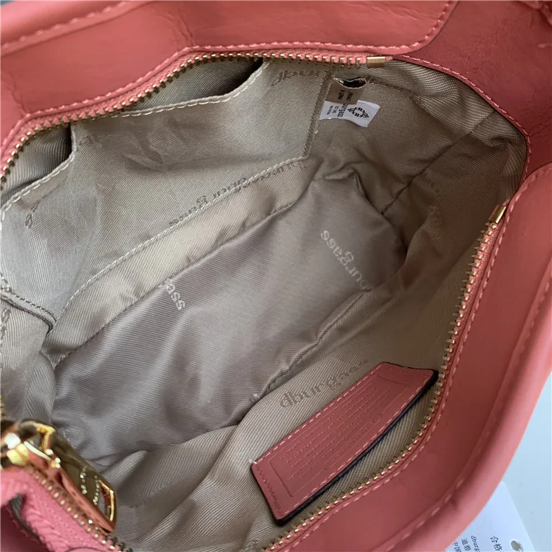 

Classic Brown Printed with Lether Side Tote Bag for Women 2021 New Fashion Single Shoulder Handbags Luxury Brand Designer Purses