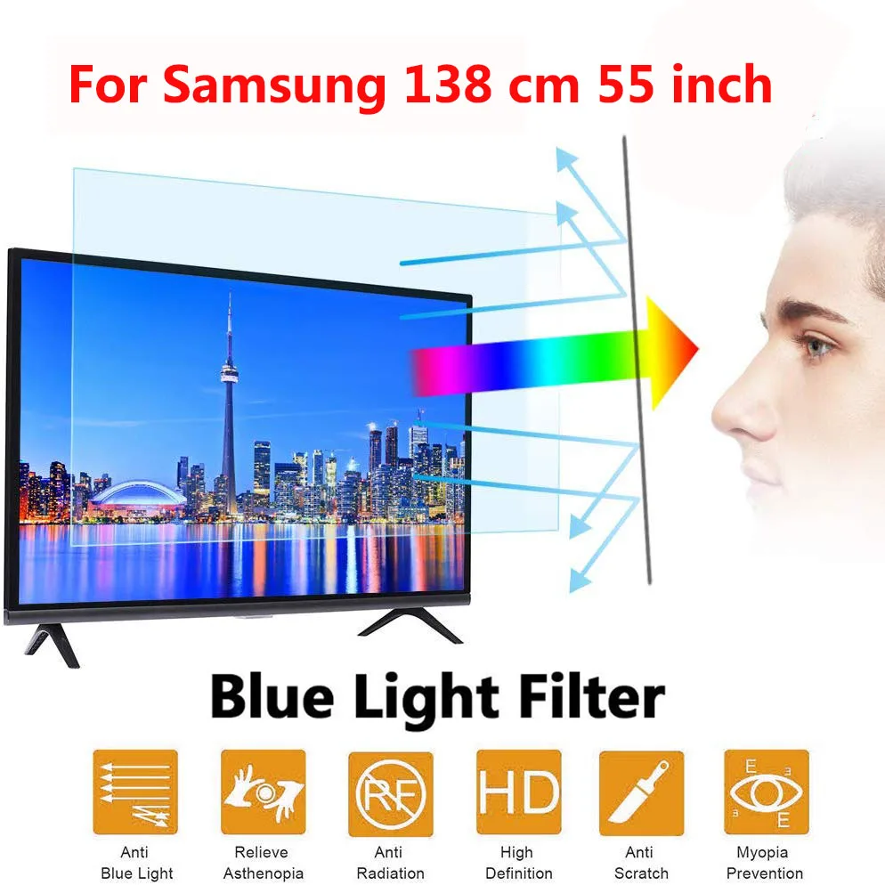 

For Samsung 138 cm 55 inch Anti Blue Light Screen Protector flim Filter Out Blue Light That Relieve Computer Eye Strain