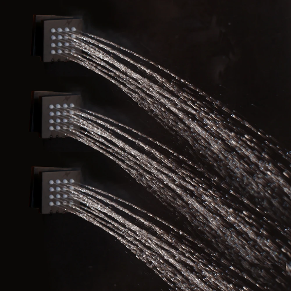 Трехсторонний смеситель KEMAIDI с цифровым дисплеем настенный квадратный латунный