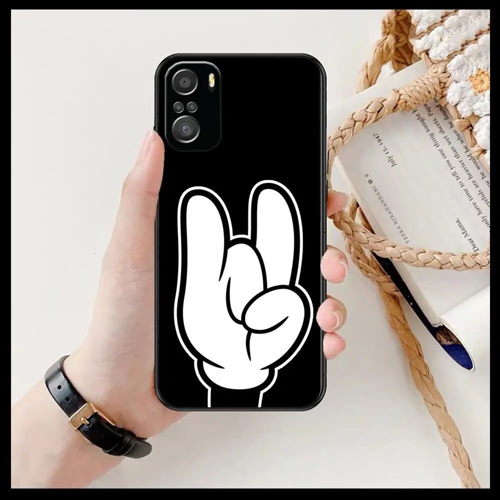 anime Funny gesture Phone Case For xiaomi redmi 11 Lite pro Ultra 10 9 8 MIX 4 FOLD 10T Black Cover Silicone Back Prett | Мобильные
