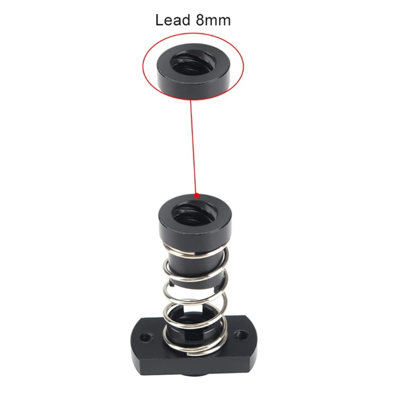 

3D Printer T8 POM Anti-Backlash Spring Loaded Nut Elimination2mm / 4mm / 8mm B2EF