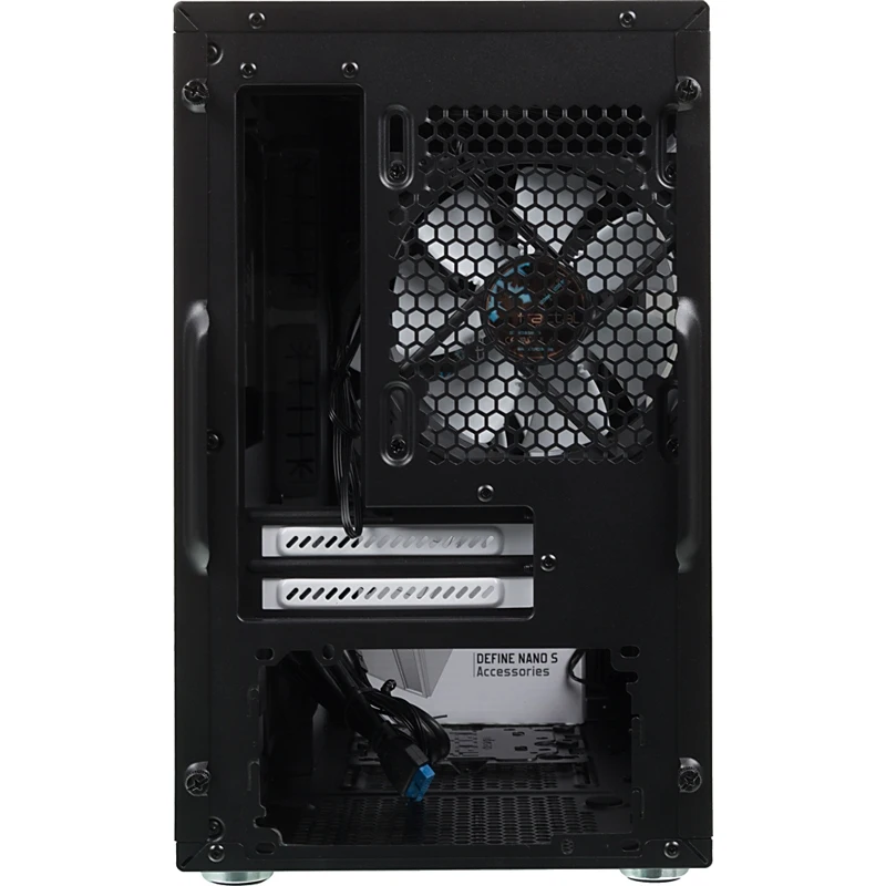 Корпус Fractal Design Define Nano S Window черный без БП miniITX 4x120mm 3x140mm 2xUSB3.0 audio bott | Компьютеры и