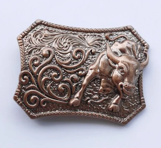 Горячая Распродажа 3D бычья твердая латунь пряжка для ремня в западном стиле Cowboy с