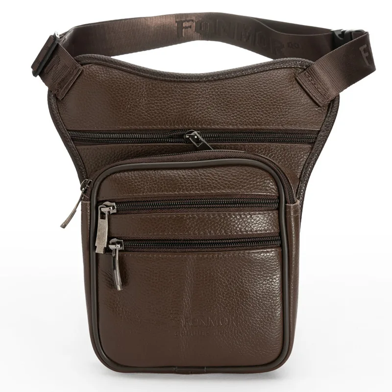 

Men Genuine Leather Drop Leg Bag Waist Bag Crossbody Bag Fanny Pack Belt Hip Bum Travel Riding Motorcycle Messenger Shoulder Bag