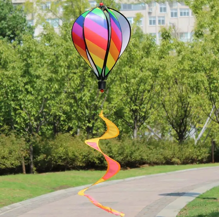 

Hot Air Balloon Windsock Decorative Outside Yard Garden Party Event Decorative DIY Color Wind Spinners