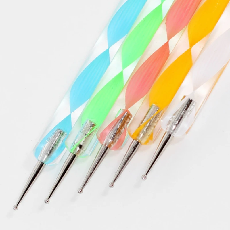 5 шт./компл. 2 способа точечная мраморная ручка для маникюра Инструменты ухода за