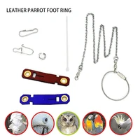 5 sizes 2 color leather pet parrot leg ring ankle foot chain bird ring for pigeon budgerigar magpie starling bird supplies