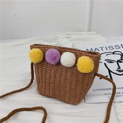 2019 новая зимняя соломенная сумка в этническом стиле с кисточками детская мини
