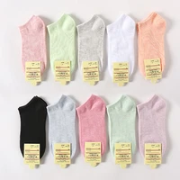 5 pairs lot socks women cute funy candy color soft and light fashion design low ankle cotton wear resistant short sockken