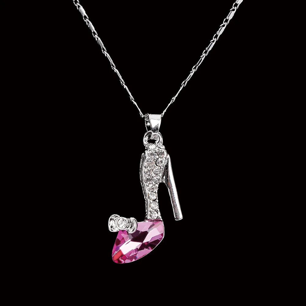 Новое ожерелье для девочек волшебные кристаллы Золушка обувь на высоком каблуке