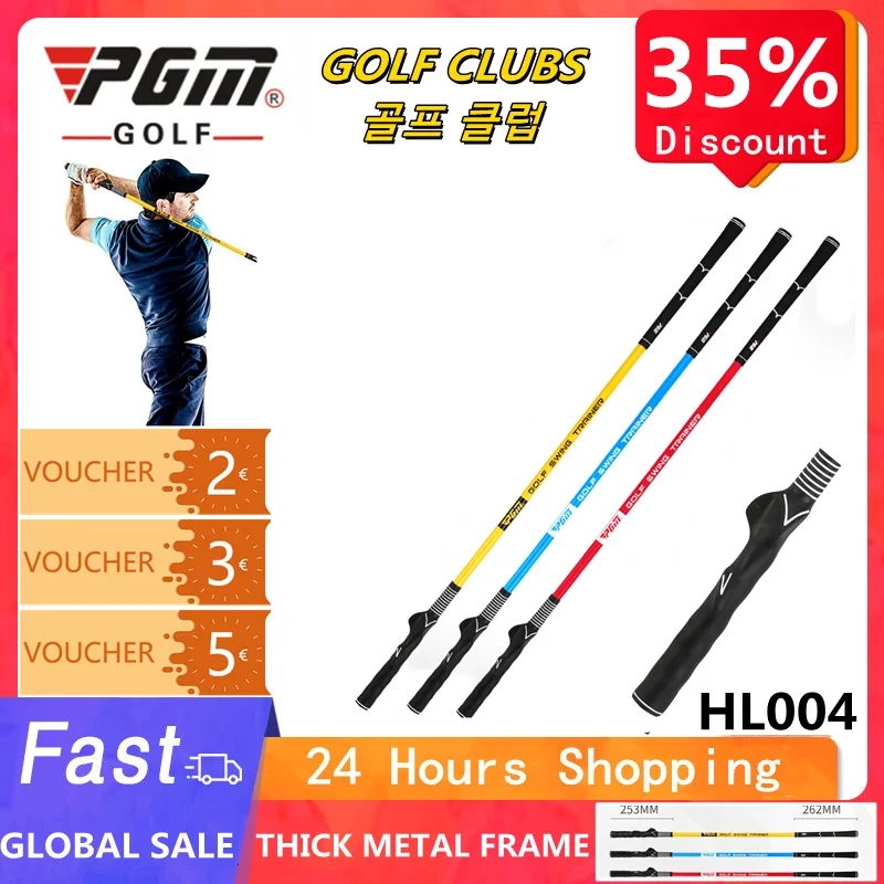 

PGM Posture Correction Teaching Training Supplies Hand Swing Multifunction Practice Golf Double Grip Swing Practice Rod Beginne